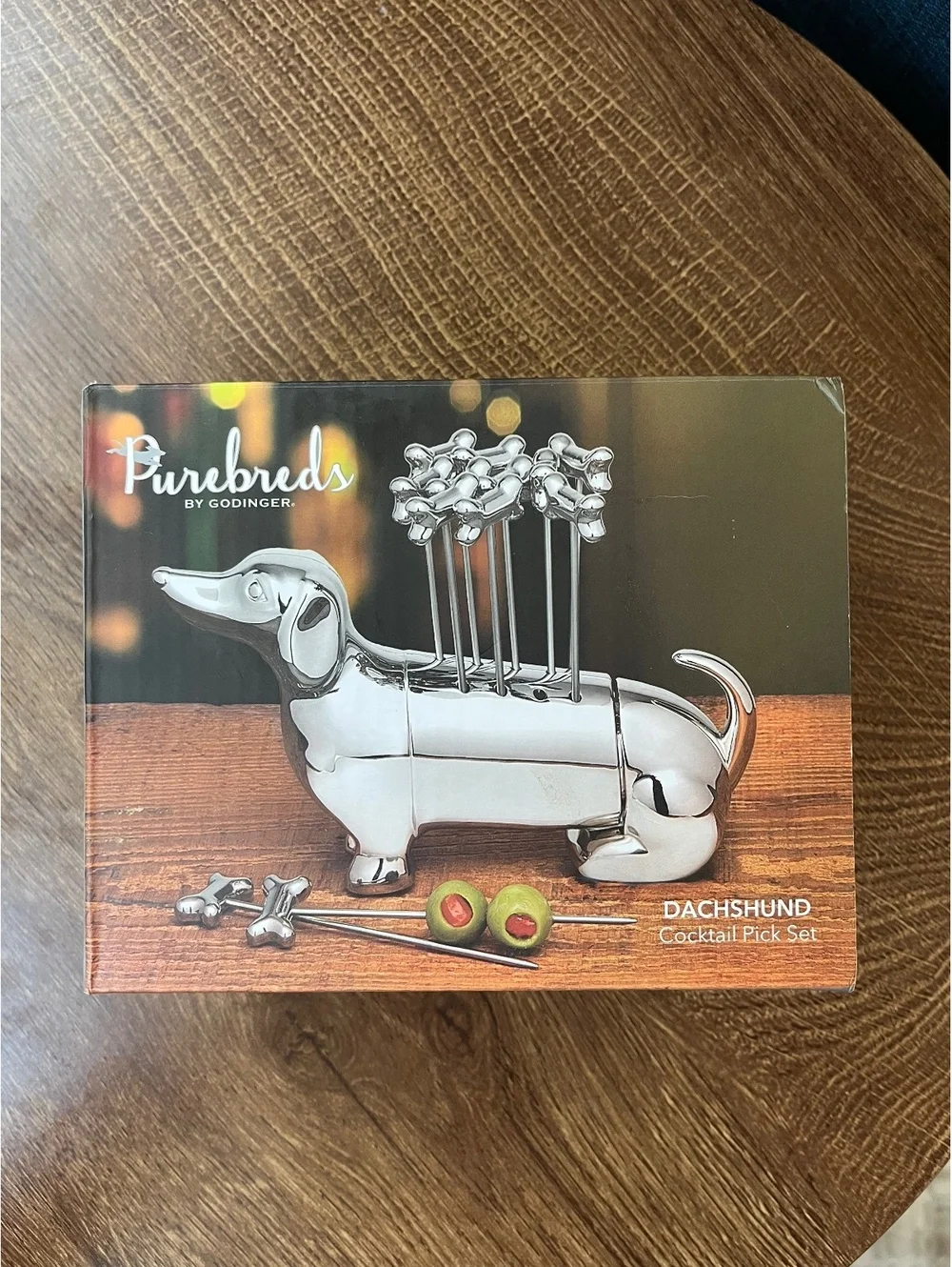 Purebreds by Godinger Dachshund Cocktail Pick Set Silver Barware Dog New